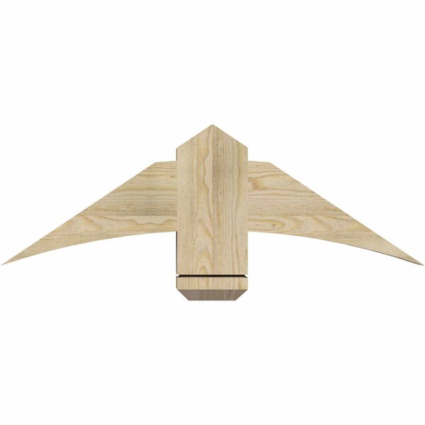 Ekena Millwork Bellingham Rough Sawn Timber Gable Bracket, Douglas Fir, 36"W x 12"H x 4"D x 6"F, 8/12 Pitch GBW036X12X0406BEL00RDF - main